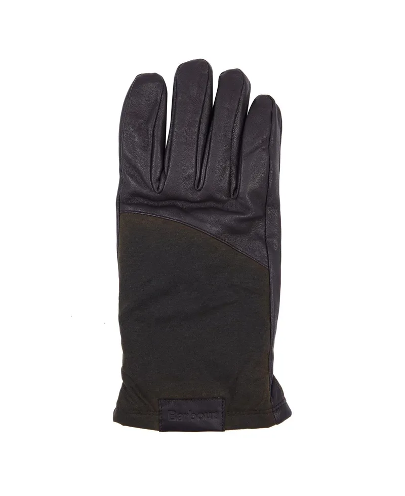 Barbour Hebden Leather Gloves in Brown-1